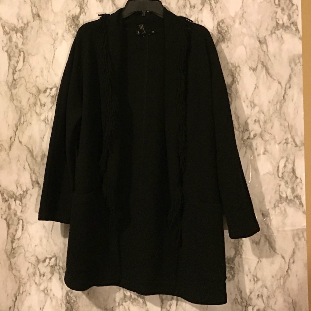 Andrea Jovine petite wool fringe cardigan
